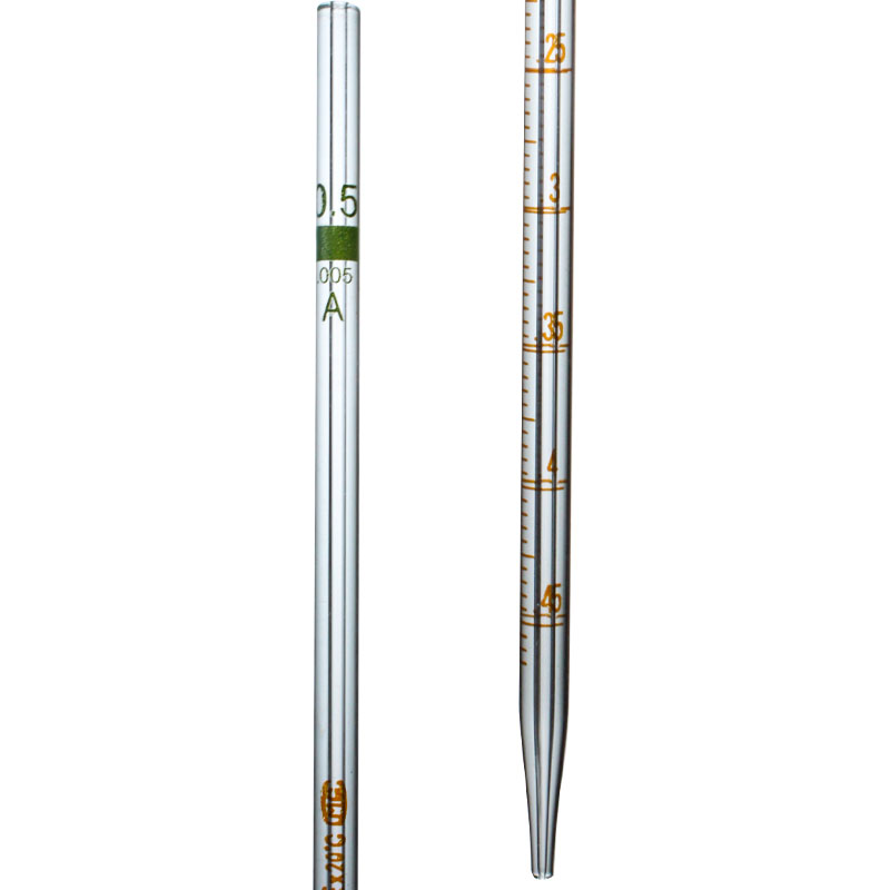 ESV207,刻度吸管,0.5ml,TD量出式,A级,Boro 3.3