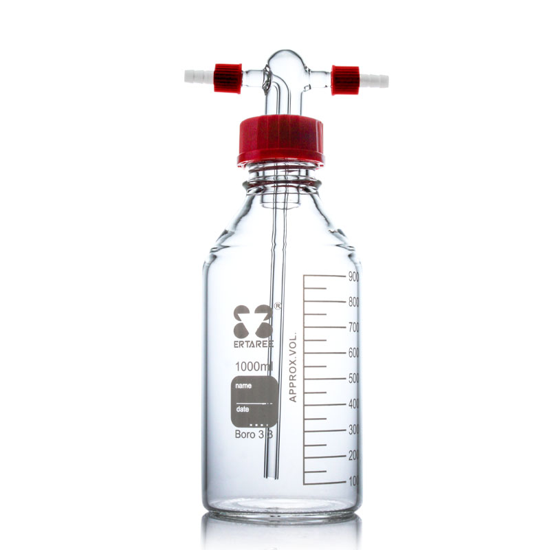 EHD3301L,螺口缓冲瓶,1000ml,GL45,Boro 3.3