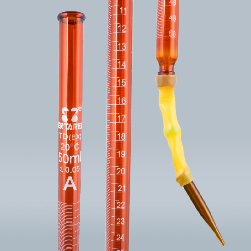 ESV261,碱式滴定管,50ml,棕色,TD量出式,A级,Boro 3.3