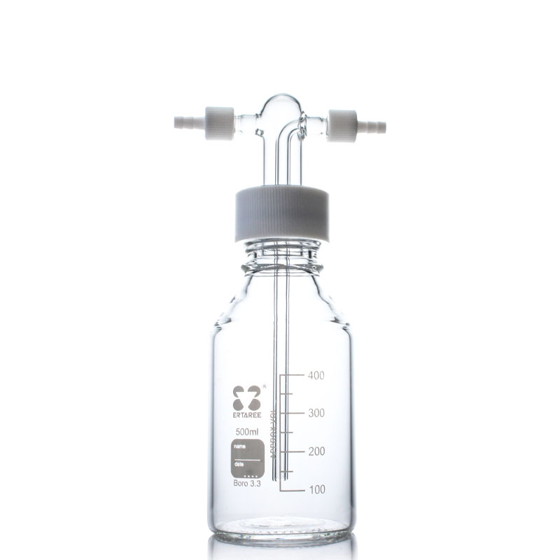 EHD33S500,螺口缓冲瓶(四氟乙烯）,500ml,GL45,Boro 3.3