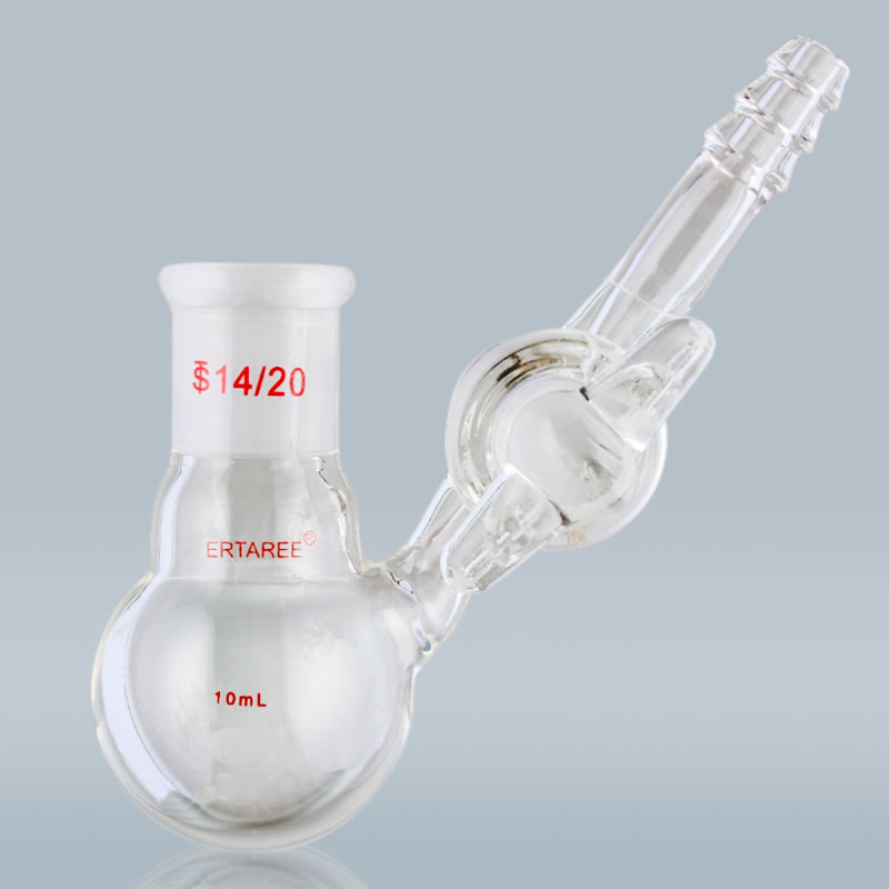 E-F531010,单口球型反应瓶,10ml,14/20,schlenk瓶,史莱克瓶