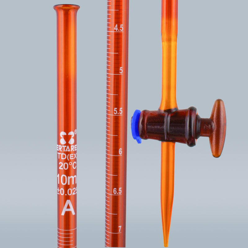 ESV130,酸滴管-玻璃截门,10ml,棕色,TD量出式,A级,Boro 3.3