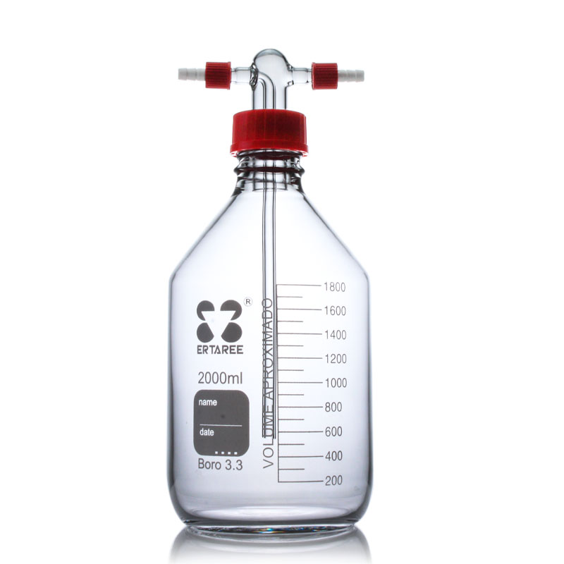 EHD3302L,螺口缓冲瓶,2000ml,GL45,Boro 3.3