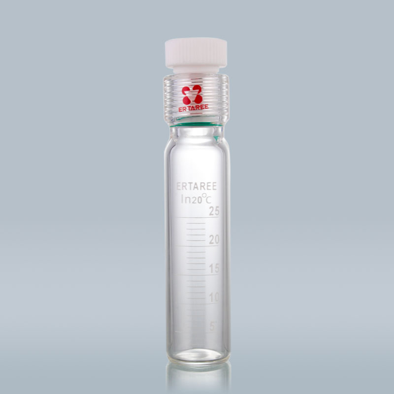 E0619025,螺口刻度比色管,25ml,螺纹口15#,平底