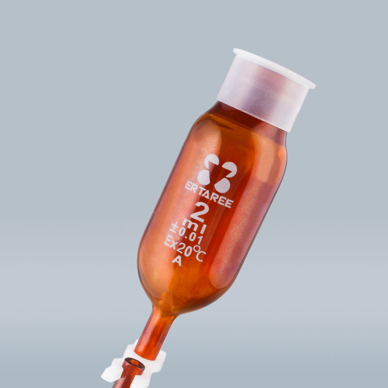 EMV394Z,夹式微量滴定管,2ml,玻璃活塞,棕色,TD量出式,A级,Boro 3.3