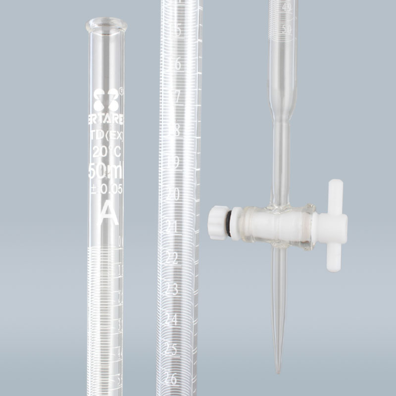 ESV135,酸滴管-四氟截门,50ml,透明色,TD量出式,A级,Boro 3.3