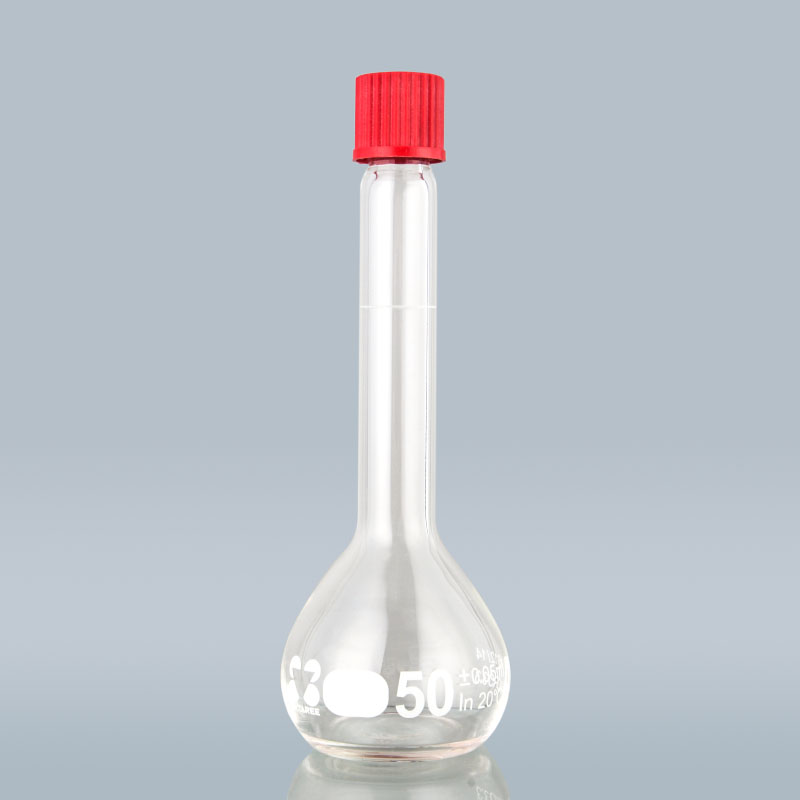 ESV051L，透明螺口容量瓶，250ml，±0.12ml，Boro 3.3，ERTAREE®，螺纹盖，A级