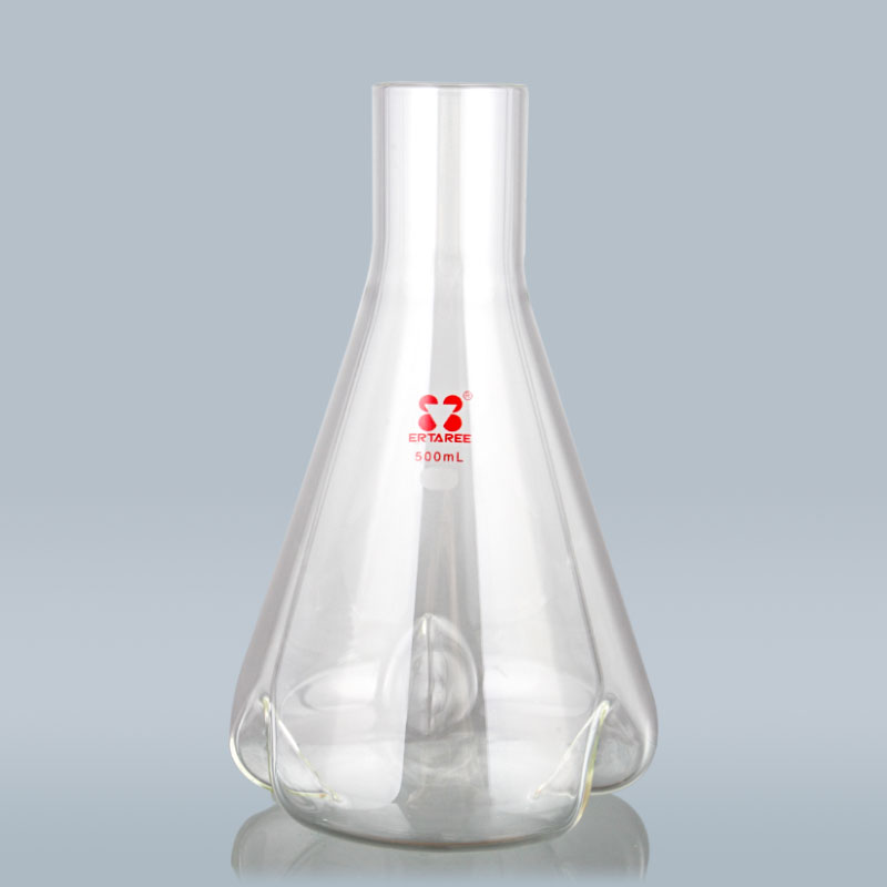 E121901L,挡板三角摇瓶,1000ml,三凹,摇菌瓶,震荡瓶，具挡板锥形瓶