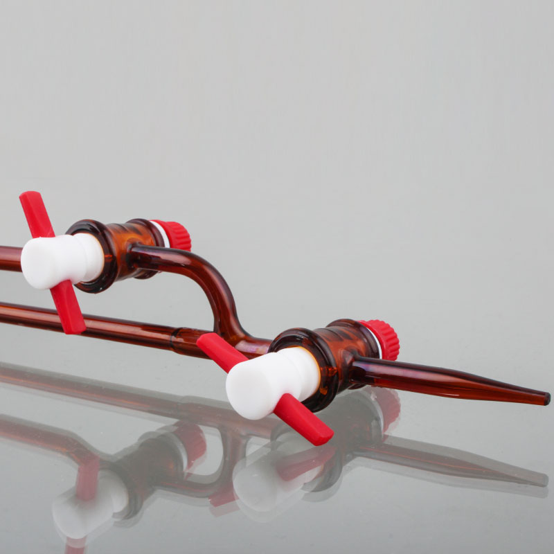 EMV394Z,夹式微量滴定管,2ml,玻璃活塞,棕色,TD量出式,A级,Boro 3.3