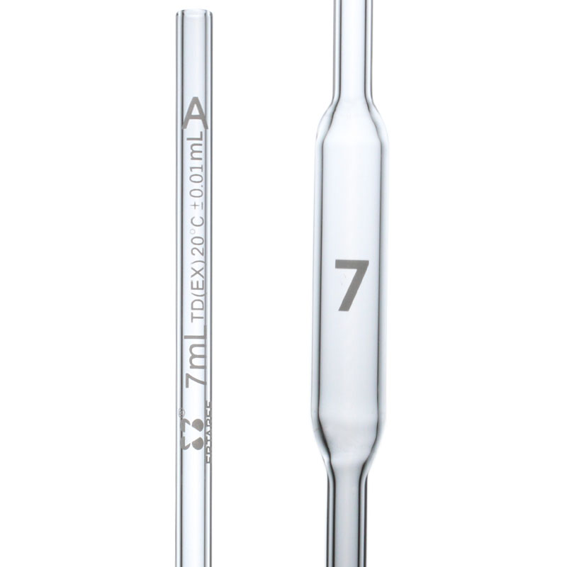 ESV1133,单标线移液管,7ml,A级,量出式,TD(EX),单环刻线