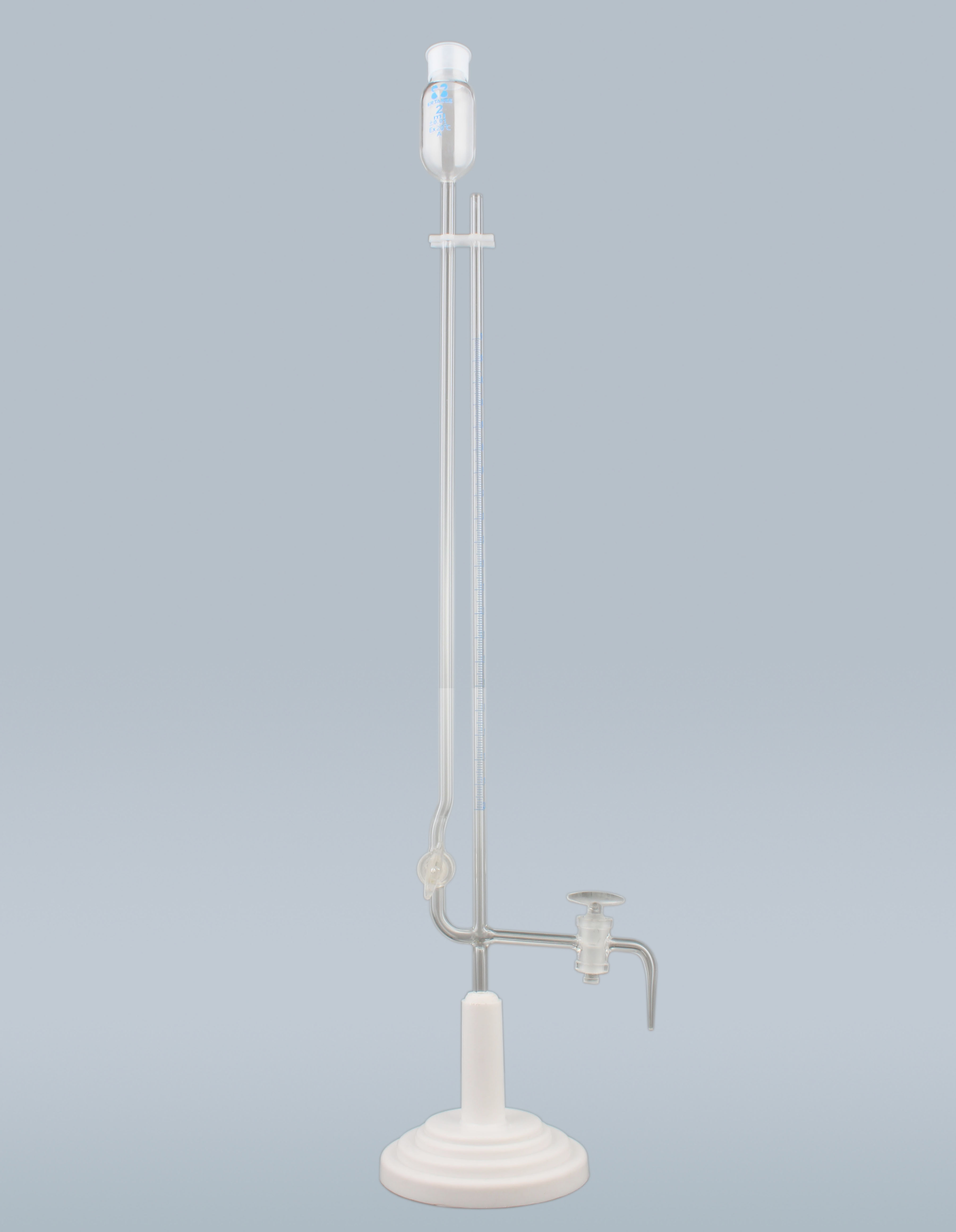 EMV0311Z,座式微量滴定管,10ml,四氟活塞,棕色,TD量出式,A级,Boro 3.3